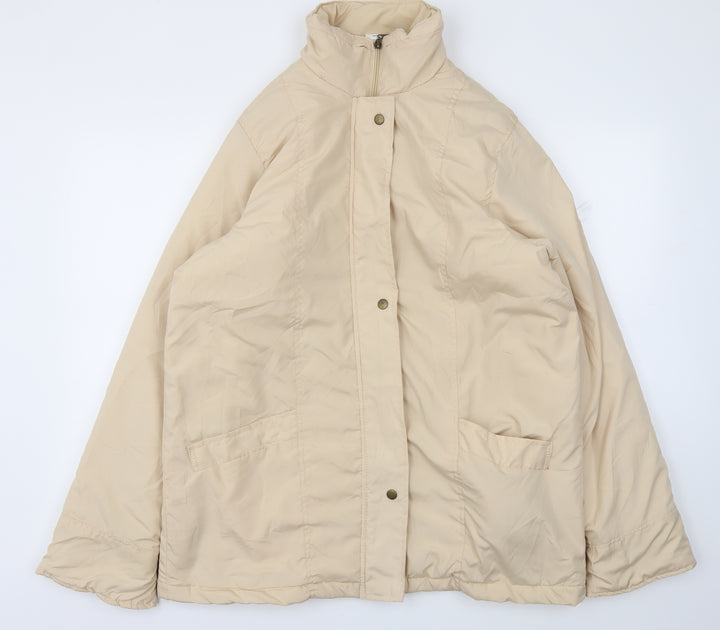 NEUVILLE Womens Beige Jacket Coat Size 14