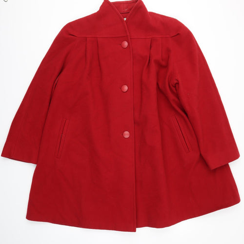 Preworn Womens Red   Jacket Coat Size 10