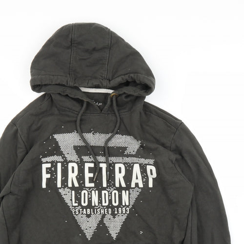 Firetrap Mens Green   Pullover Hoodie Size M