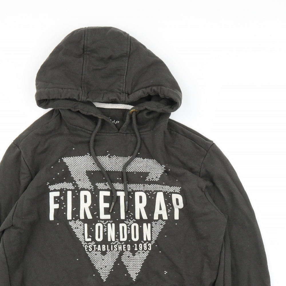 Firetrap Mens Green   Pullover Hoodie Size M