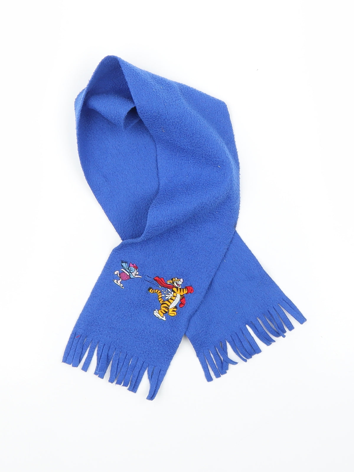 Preworn Unisex Blue Animal Print  Scarf  One Size  - Tigger, Piglet