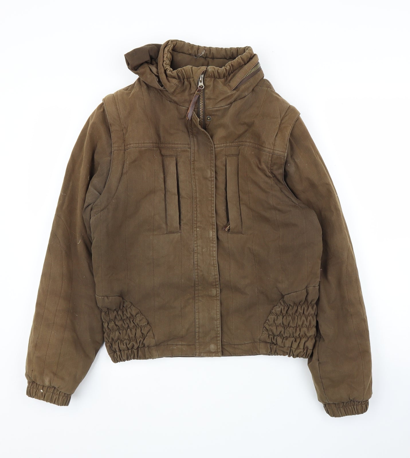 Kyra K Womens Brown   Bomber Jacket Coat Size M