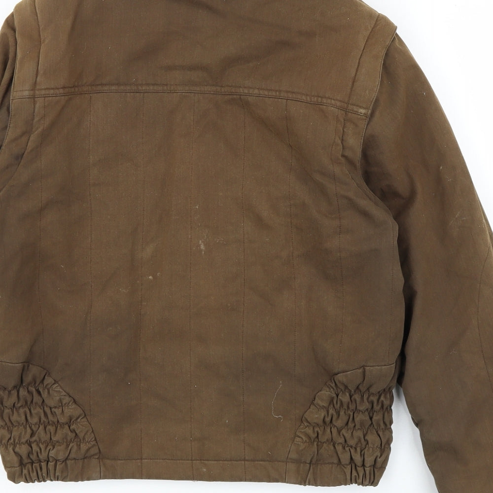 Kyra K Womens Brown   Bomber Jacket Coat Size M