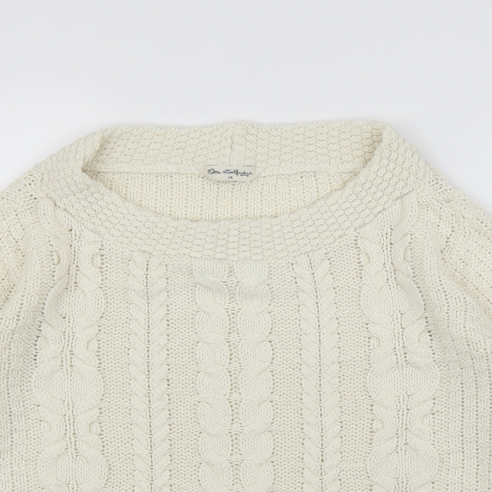 Miss Selfridge Womens White   Pullover Jumper Size 14