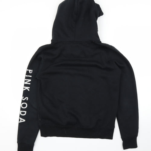 Pink Soda Sport Womens Black   Pullover Hoodie Size 12