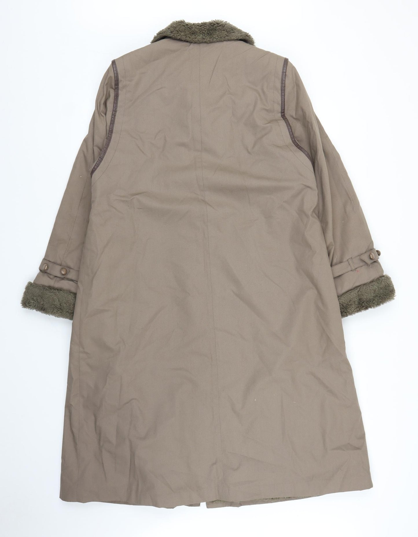 Preworn Womens Brown   Overcoat Coat Size L