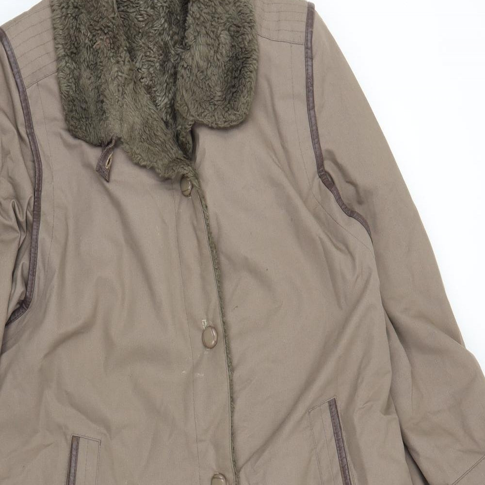 Preworn Womens Brown   Overcoat Coat Size L