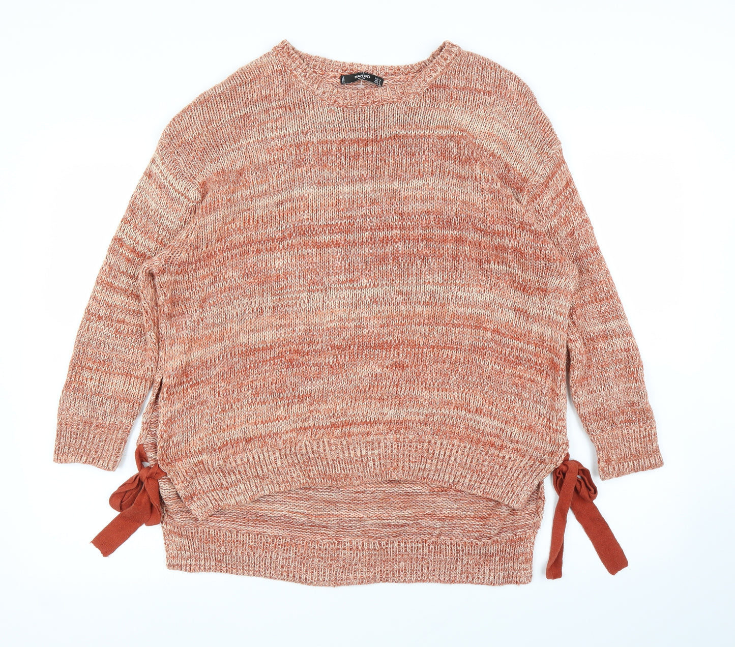 Mango Womens Orange   Pullover Jumper Size M