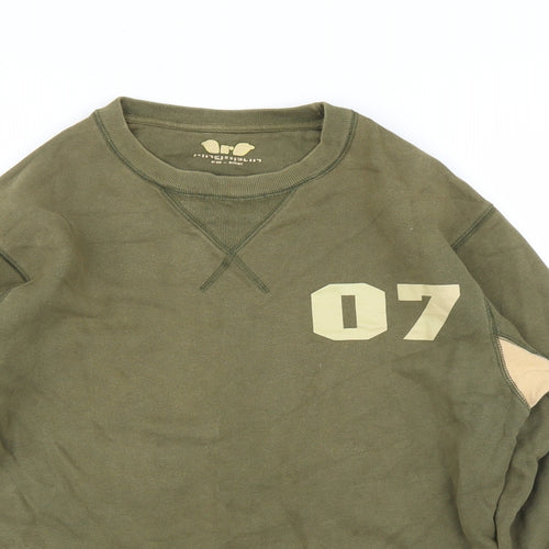 Ring Split Mens Green   Pullover Jumper Size S