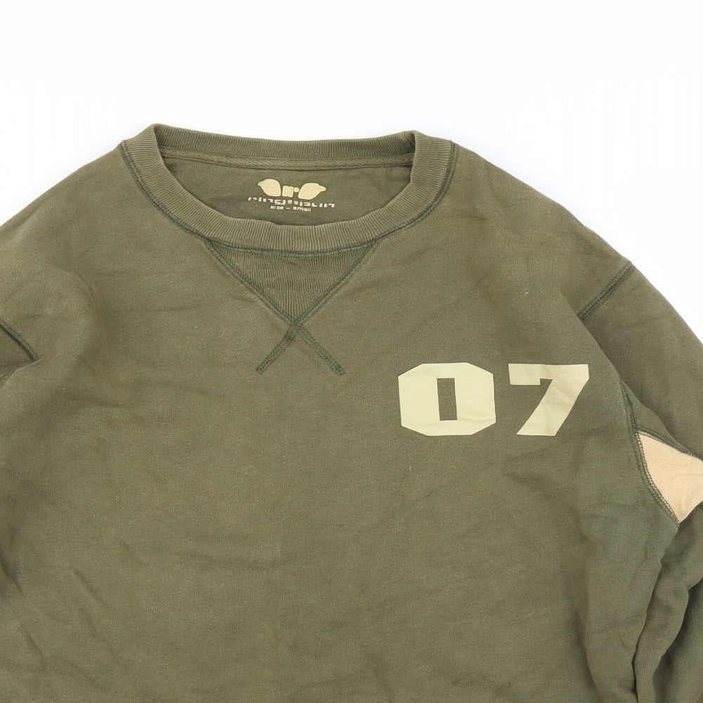 Ring Split Mens Green   Pullover Jumper Size S