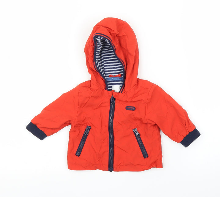 Debenhams Baby Orange Parka Coat Size 0-3 Months