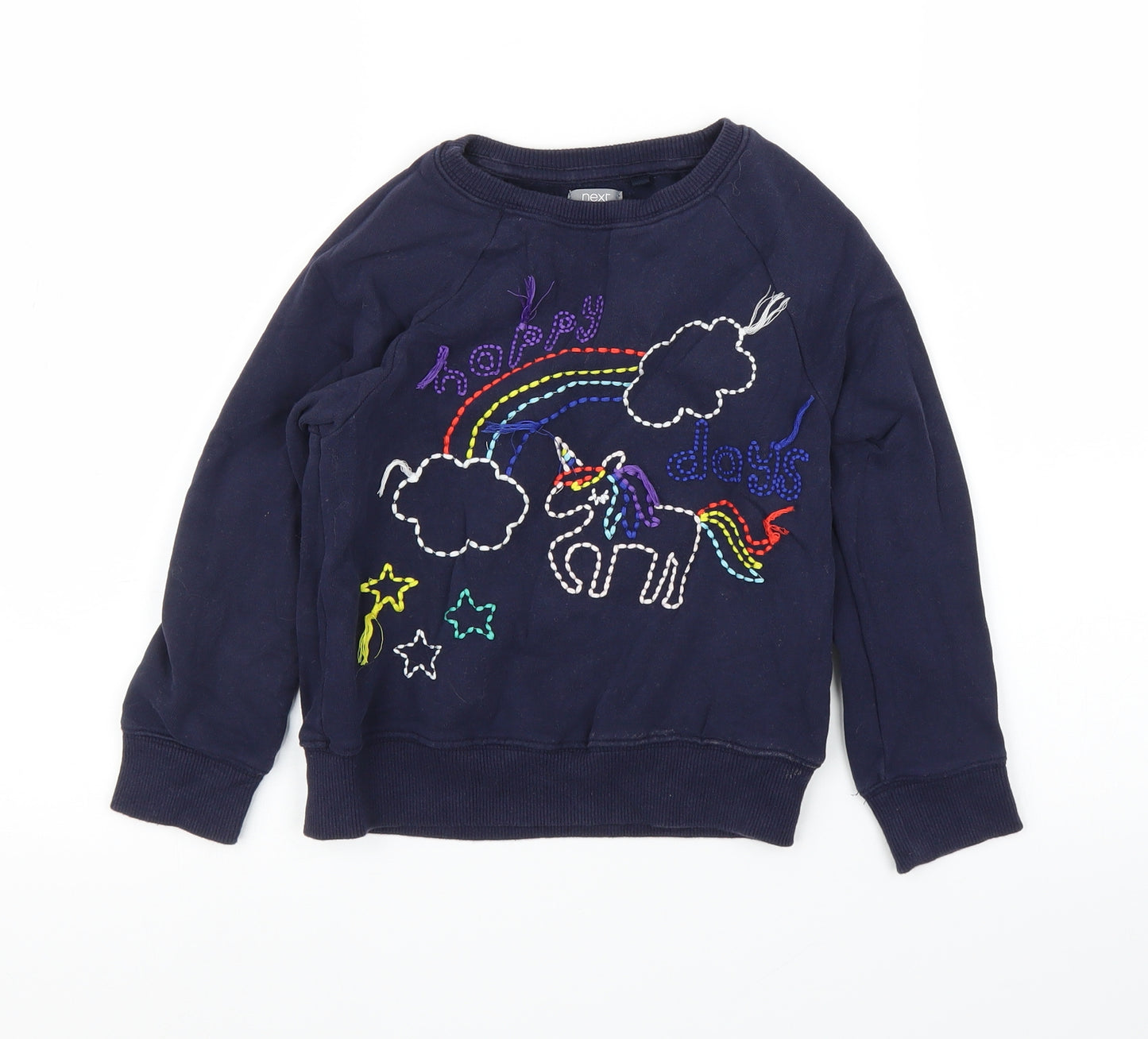 NEXT Girls Blue   Pullover Jumper Size 6 Years  - Unicorn