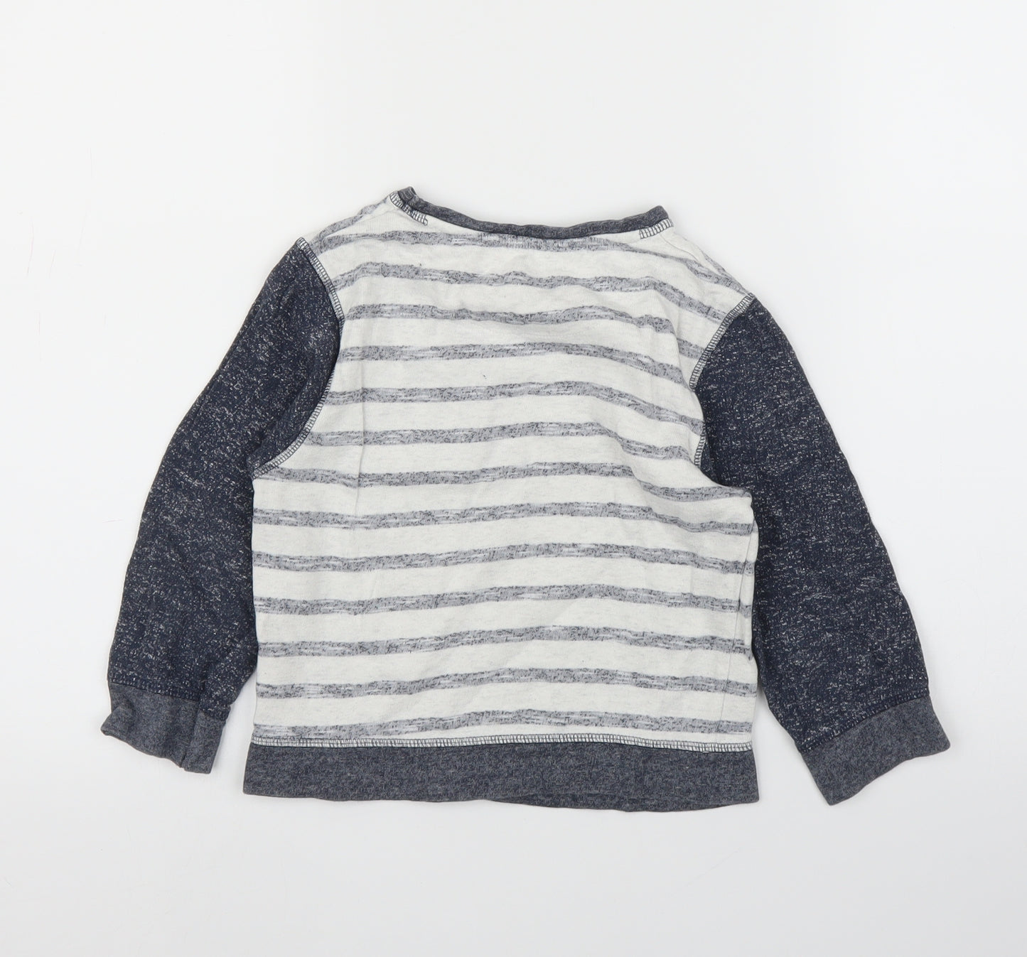 Primark Boys Blue Striped  Pullover Jumper Size 5-6 Years