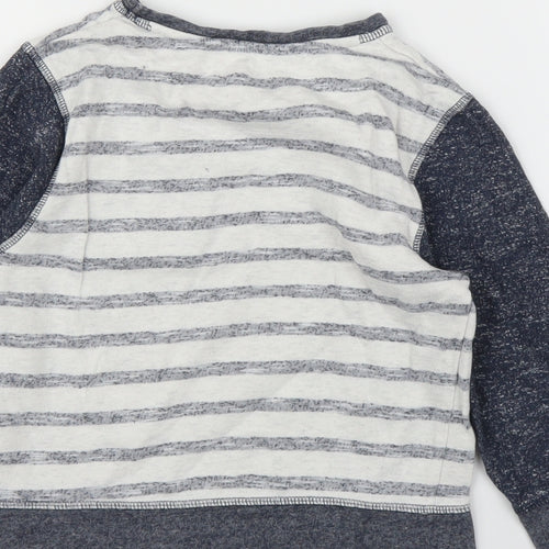 Primark Boys Blue Striped  Pullover Jumper Size 5-6 Years