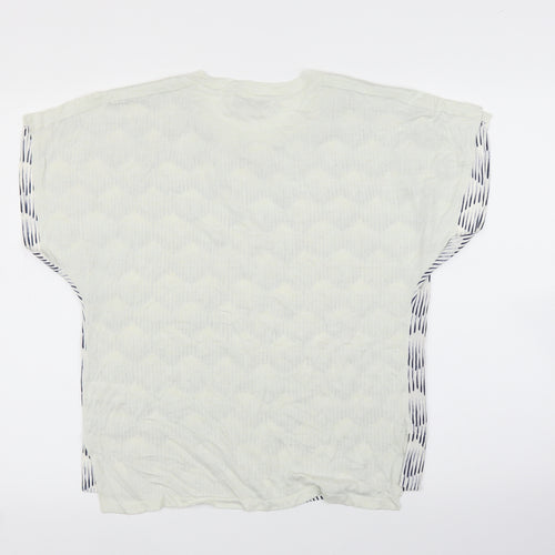 NEXT Womens White Geometric  Basic Blouse Size S