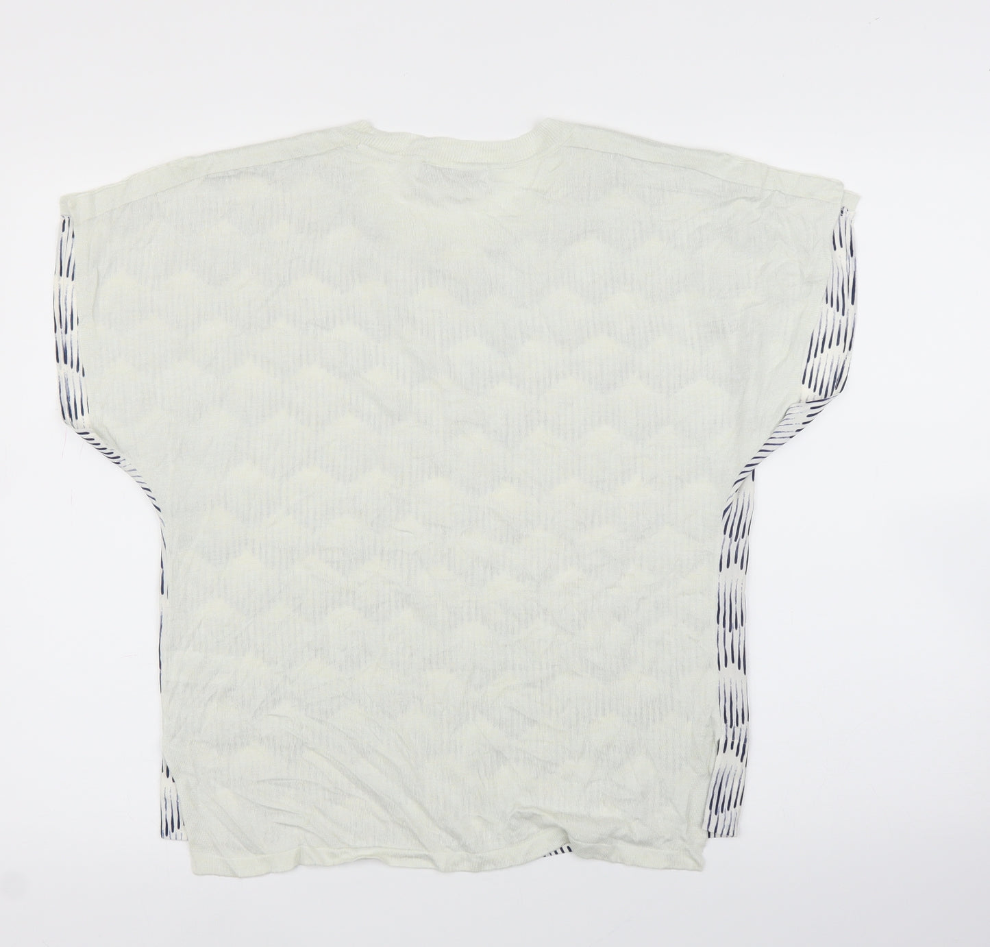 NEXT Womens White Geometric  Basic Blouse Size S