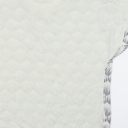 NEXT Womens White Geometric  Basic Blouse Size S
