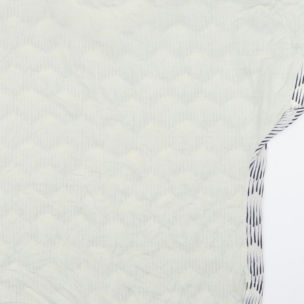NEXT Womens White Geometric  Basic Blouse Size S