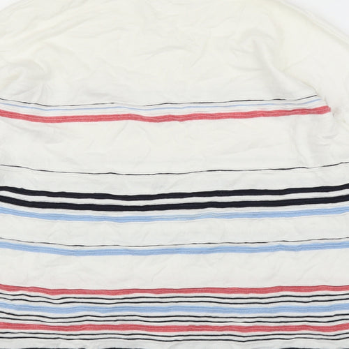 TU Womens White Striped  Pullover Jumper Size 12