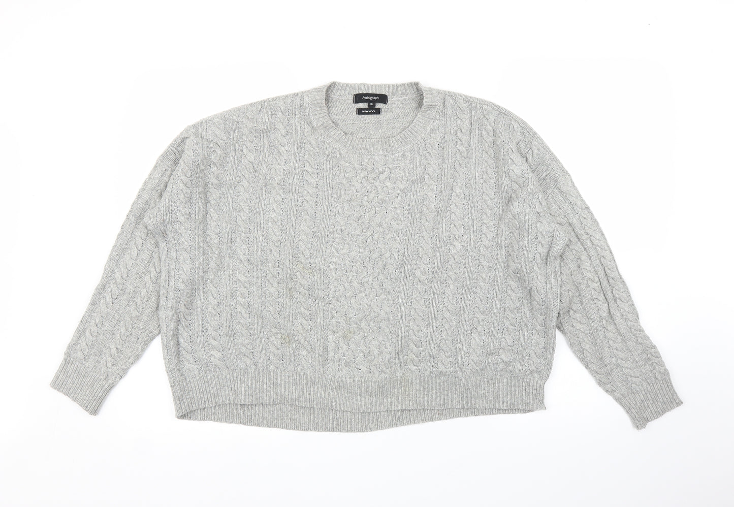 Autograph Womens Grey   Pullover Jumper Size 16