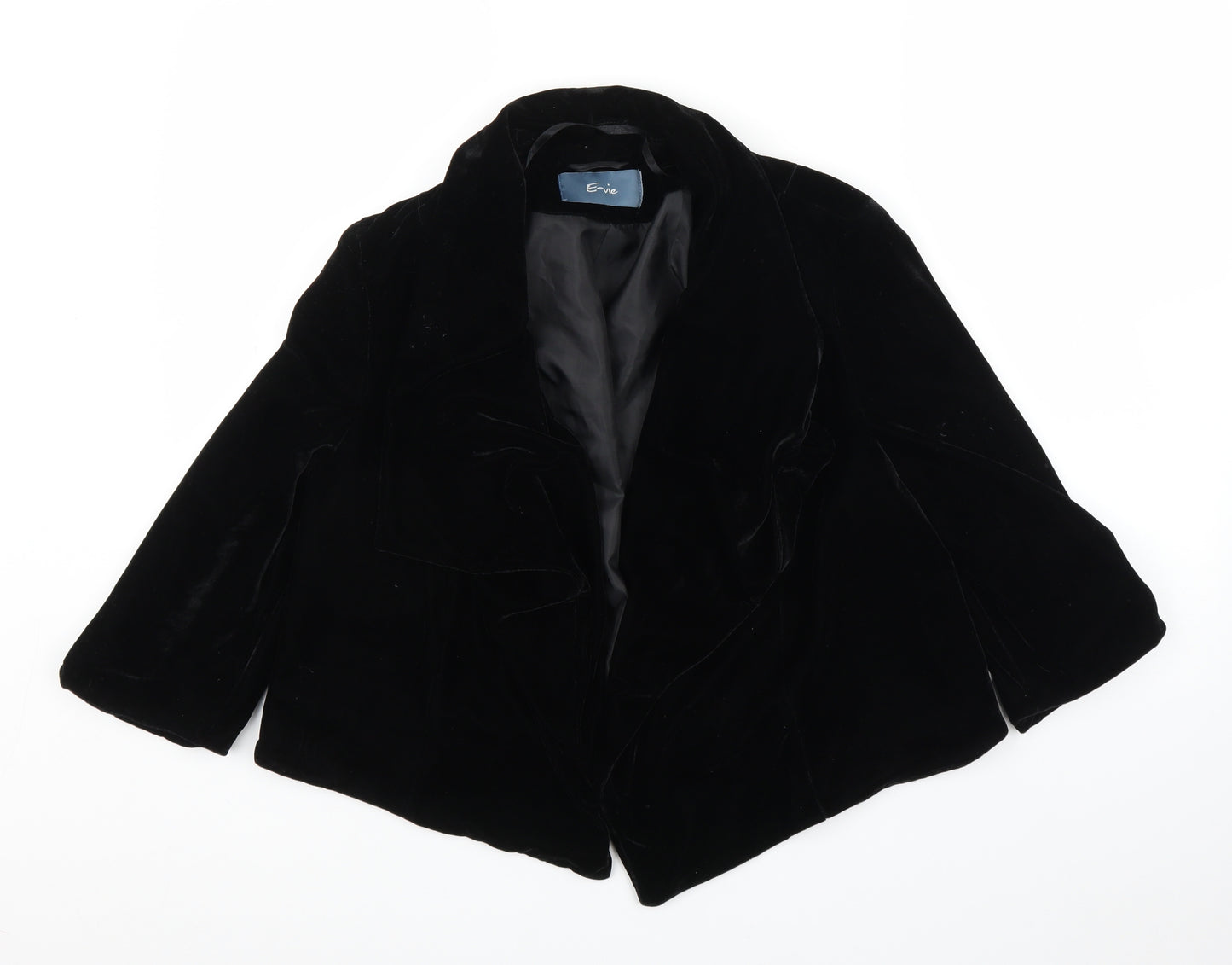 Evie Womens Black  Velvet Cardigan Jumper Size 14  - Jacket