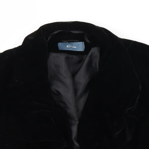 Evie Womens Black  Velvet Cardigan Jumper Size 14  - Jacket