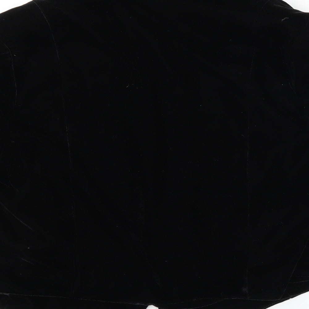 Evie Womens Black  Velvet Cardigan Jumper Size 14  - Jacket