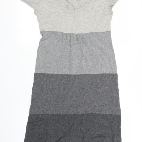 Promod Womens Grey Striped  Jumper Dress  Size S
