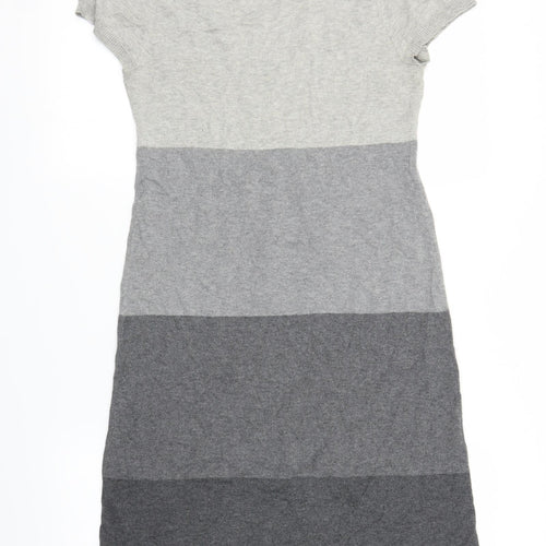 Promod Womens Grey Striped  Jumper Dress  Size S