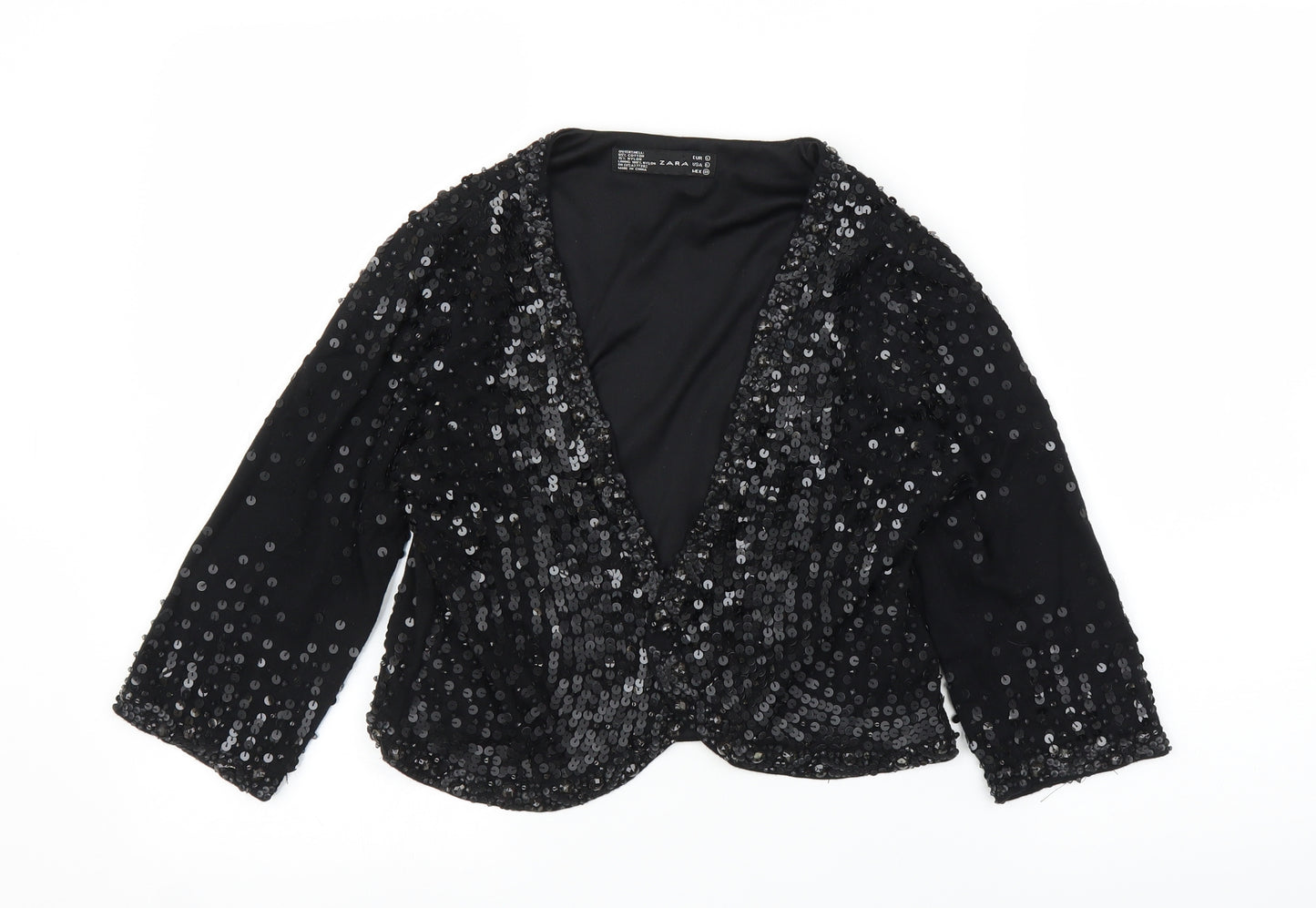 Zara Womens Black   Cardigan Jumper Size M  - Bolero