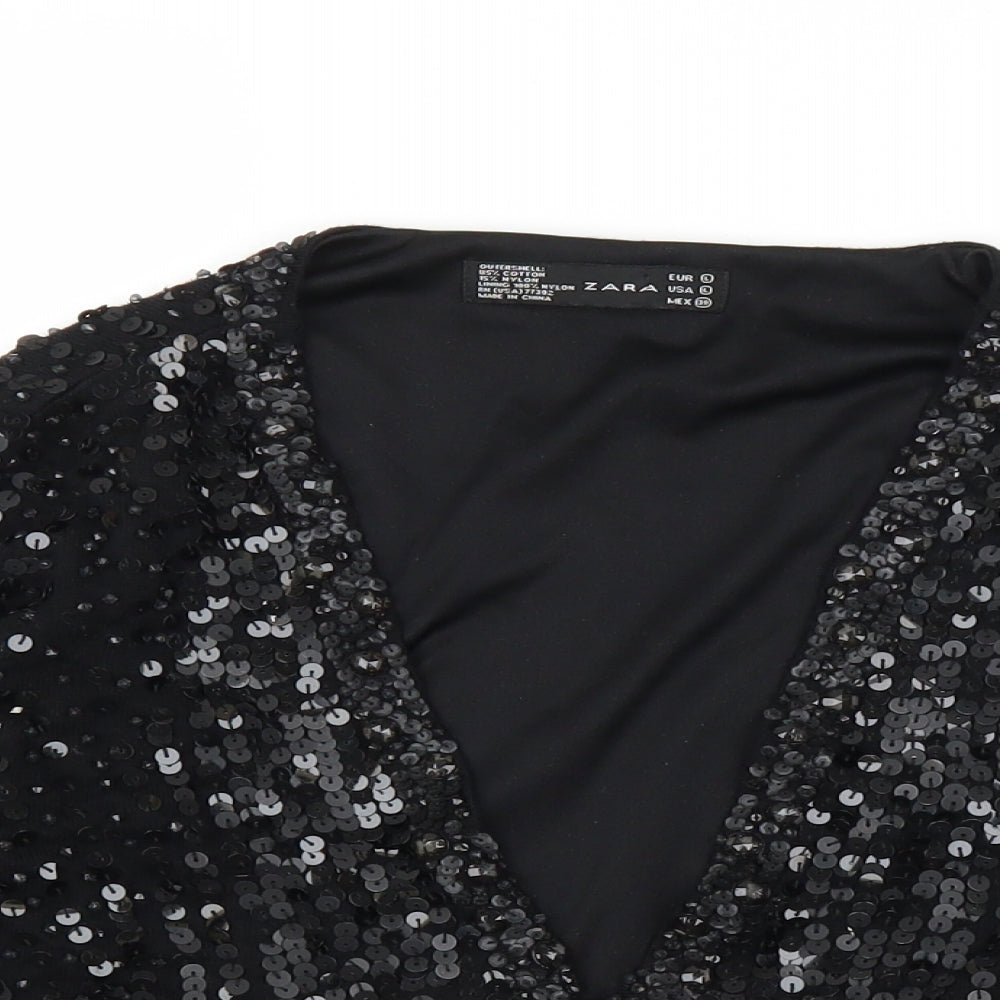 Zara Womens Black   Cardigan Jumper Size M  - Bolero