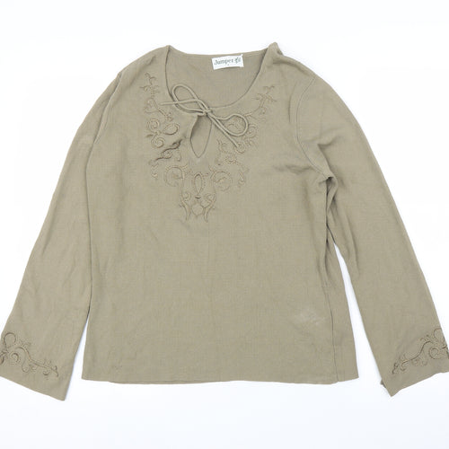 Jumper Womens Green   Pullover Jumper Size L