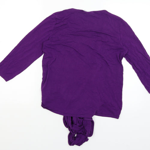 Jojo Maman Bebe Womens Purple   Wrap Jumper Size M