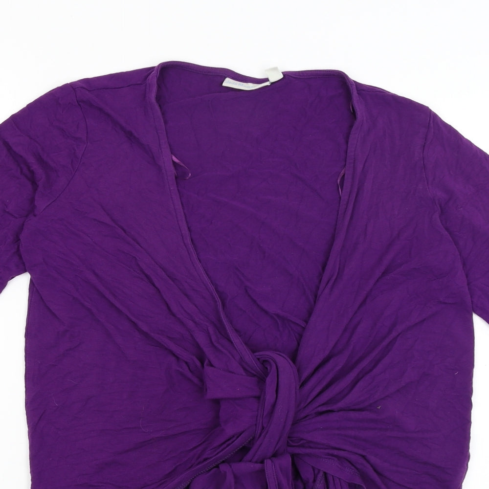 Jojo Maman Bebe Womens Purple   Wrap Jumper Size M