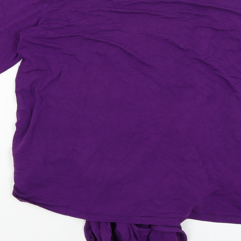 Jojo Maman Bebe Womens Purple   Wrap Jumper Size M