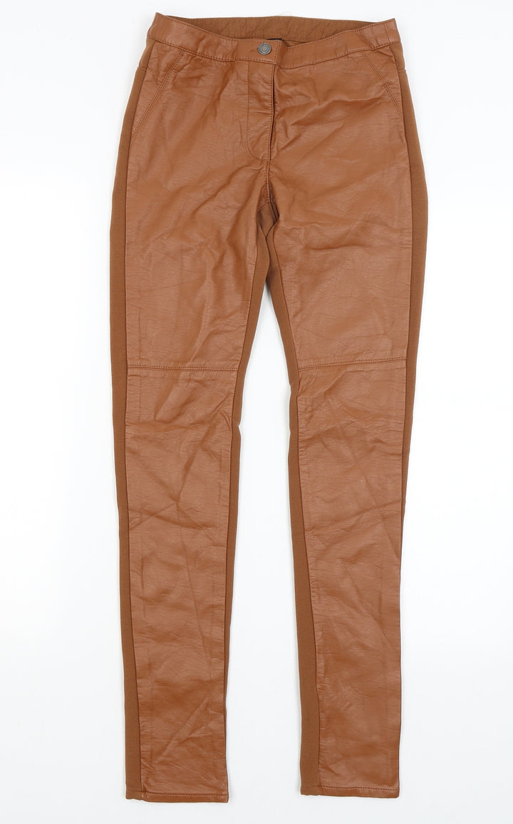 H&M Womens Brown   Trousers  Size 8 L29.5 in