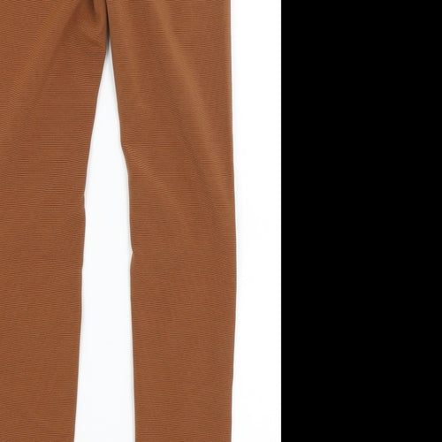 H&M Womens Brown   Trousers  Size 8 L29.5 in