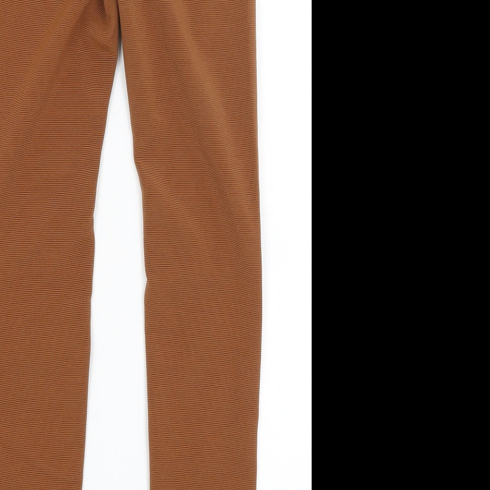 H&M Womens Brown   Trousers  Size 8 L29.5 in