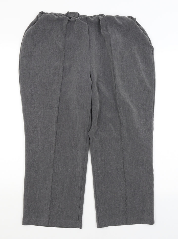 Bonmarche Womens Grey Trousers Size 18 L23.5 in
