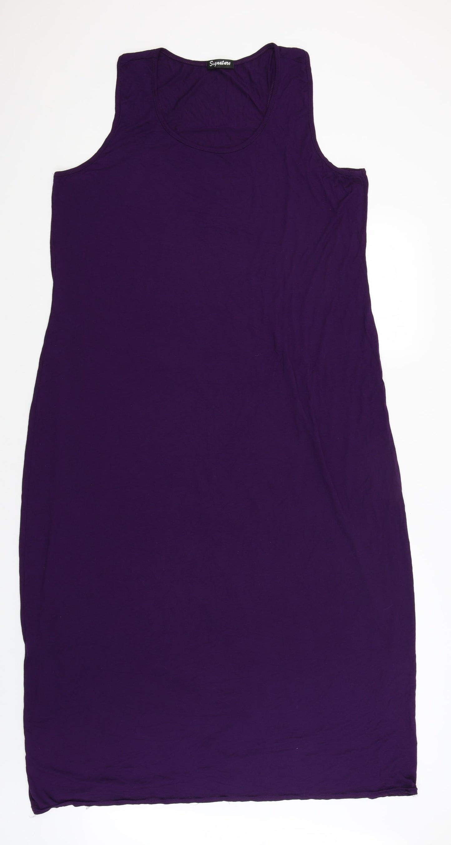 Signature Womens Purple   Tank Dress  Size 26
