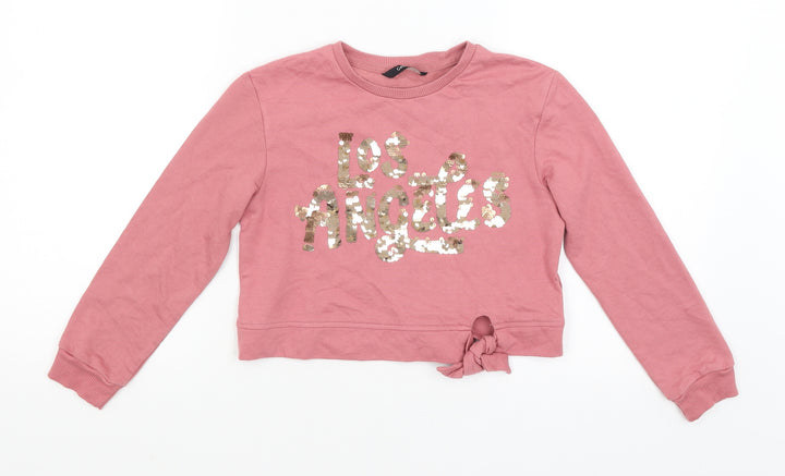 George Girls Pink Pullover Sweatshirt Size 7-8 Years - LA