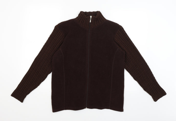 EWM Womens Brown   Full Zip Jumper Size 16