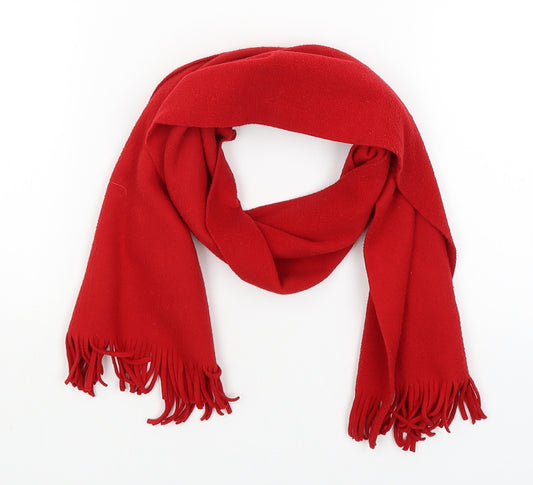 Preworn Unisex Red Colourblock  Rectangle Scarf Scarf One Size