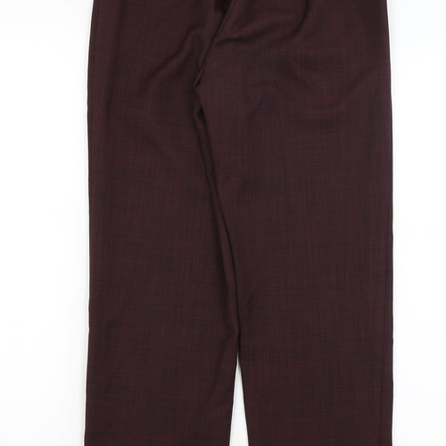 M&S Womens Red   Trousers  Size 8 L26 in