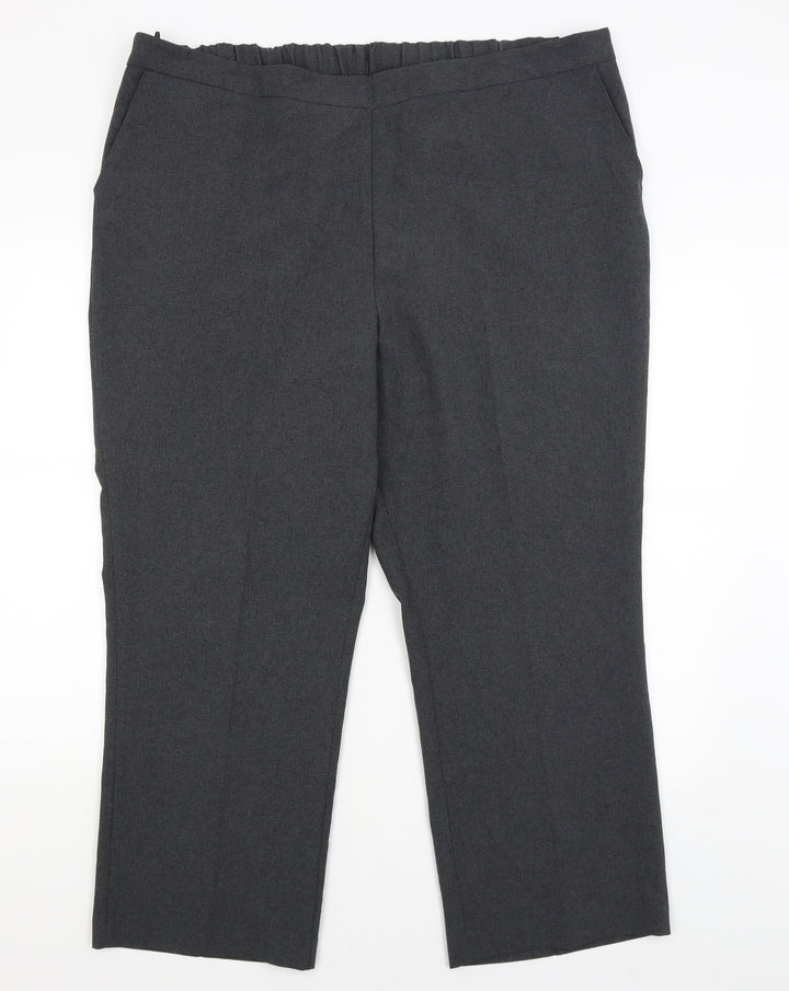 Bonmarche Womens Grey Dress Pants Trousers Size 22 L26.5 in
