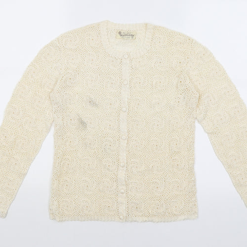 Preworn Womens Ivory   Cardigan Jumper Size S