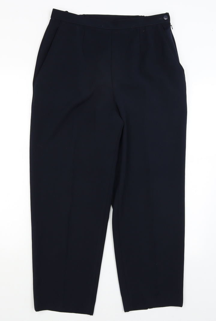 St Michael Womens Blue Cropped Trousers Size 14 L25.5 in