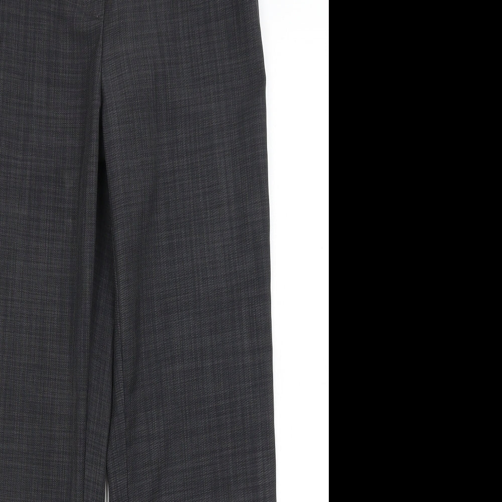 M&S Womens Grey   Cropped Trousers Size 8 L26 in