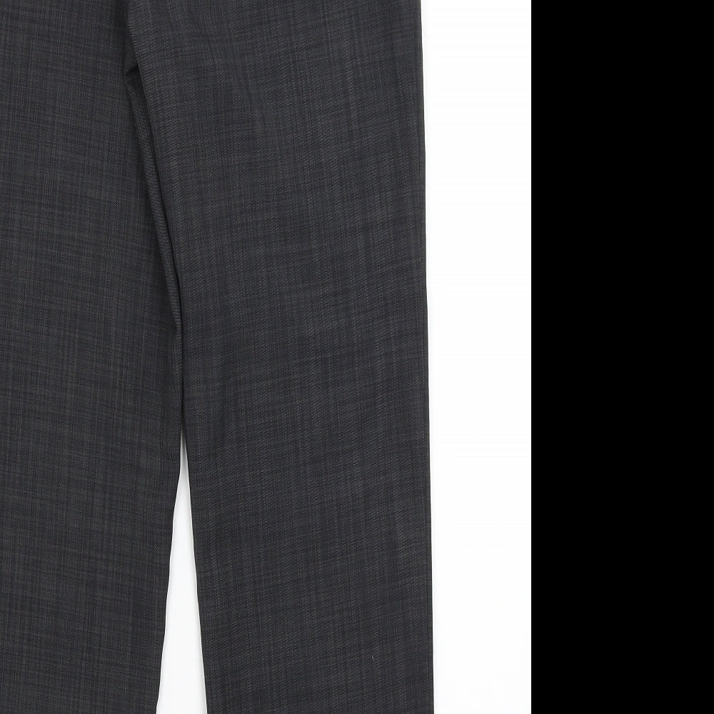 M&S Womens Grey   Cropped Trousers Size 8 L26 in