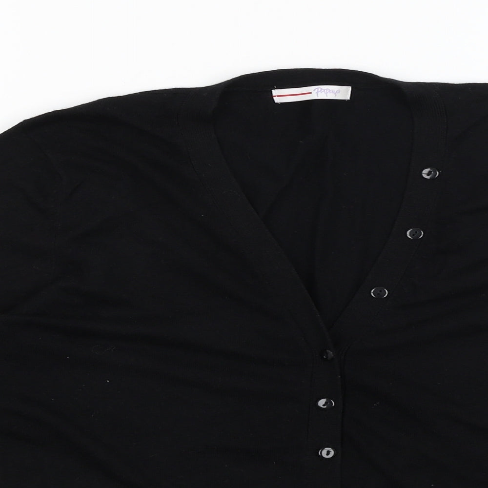 Papaya Womens Black   Cardigan Jumper Size 14